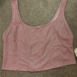 Altar'd State Sparkling Pink Tank Top